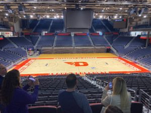 Circuit administrators from around the country tour the newly renovated UD Arena for the 2022 WGI World Championships