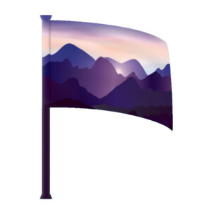 Purple Mountains Standard Flag (Pole wrap not included)