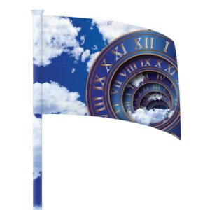 Clocks and Clouds Standard Flag (Pole wrap not included)