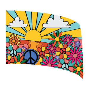 Flowers and Peace Sunrise Standard Flag