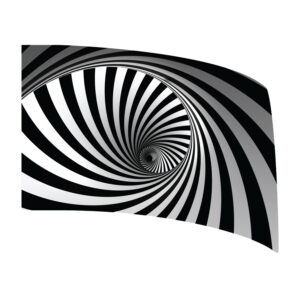 SPIN Package - Black and White Swirl Standard Flag