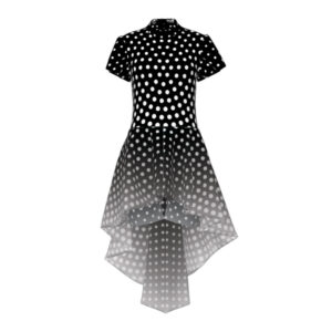 Black and White Dots Collection - Unitard w/ Skirt