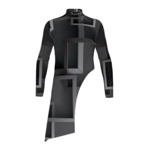 Squares Collection - Black and Grey Extended Top