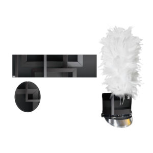 Squares Collection - Hat Slip Black and White