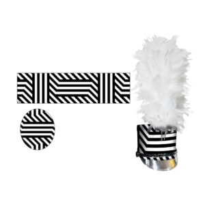 Stripes Collection - Hat Slip Black and White