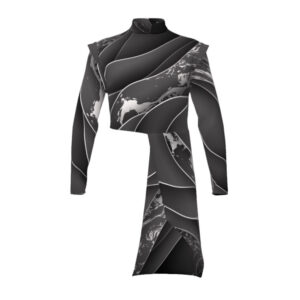 Waves Collection - Black and White Emergence Coat