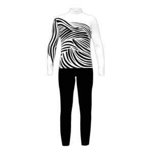 Waves Collection - Full Standard Top & Black Bibbers Set