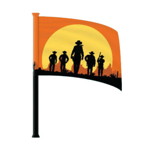 Cowboy Sunset Standard Flag (Pole wrap not included)