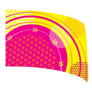 Pink & Yellow Circles Standard Flag