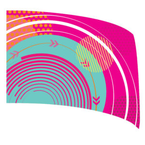 Pink & Blue Circles Standard Flag