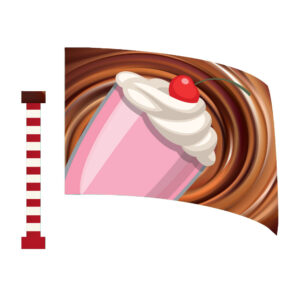 Milkshake Standard Flag (Pole wrap not included)