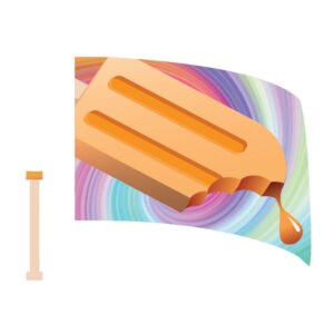 Popsicle Swirl Standard Flag (Pole wrap not included)