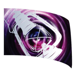 Light Our Path Purple White Lantern Flag
