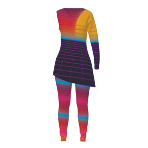 Retro 80's Sunset Tunic w/ Leggings