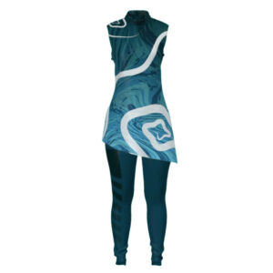 Blue & White Swirls Guard Tunic w/ Leggings