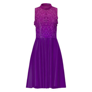 Purple Ombre Glitter Dress