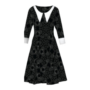 Wednesday Collection - Wednesday Skull Pattern Dress