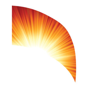 Orange Sunburst Arc Swing Flag
