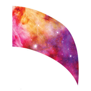 Pink & Orange Galaxy Arc Swing Flag