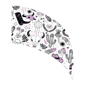 Pink Texas Graffiti Arc Swing Flag