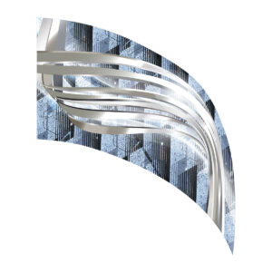 Blue Steel Collection - Silver and Blue Arc Flag