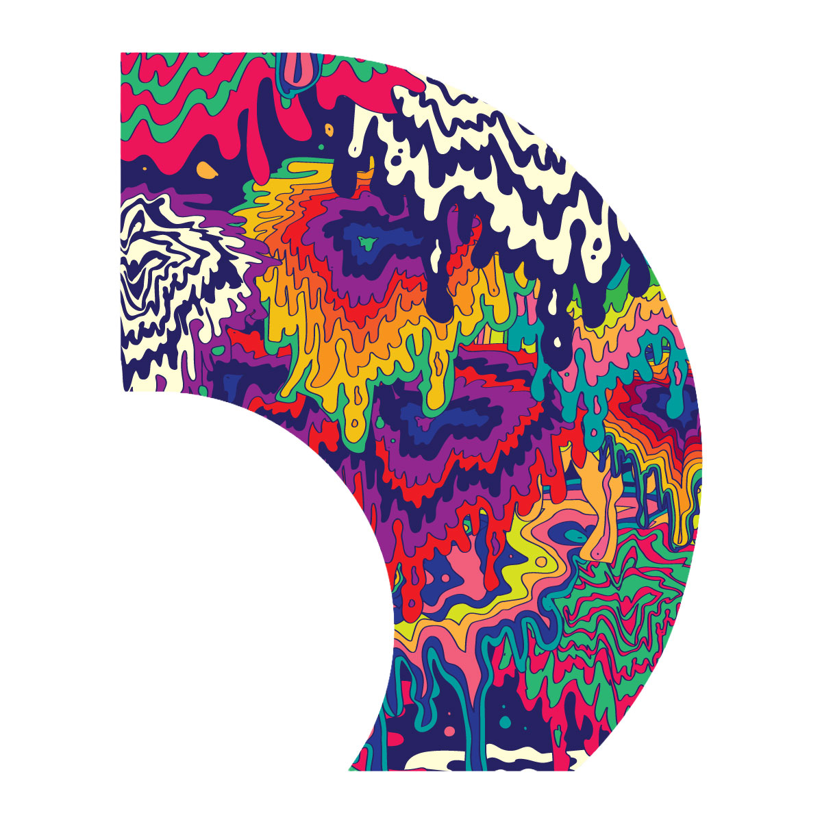 Colorful Abstract C-Swing Flag