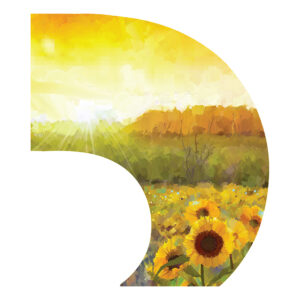 Sunflower Painting C-Swing Flag