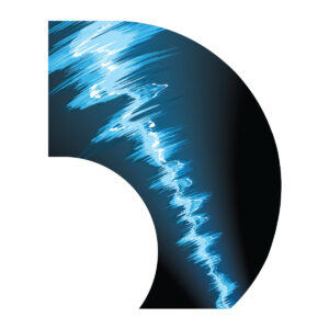 SoundWaves Collection - Light Blue/Teal C-Swing Flag