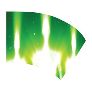 Alien Silhouette Rainbow Swing Flag