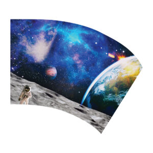 Moonscape Rainbow Swing Flag