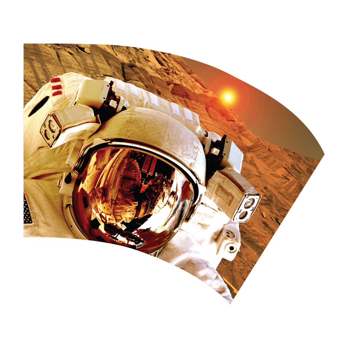 Astronaut Rainbow Swing Flag