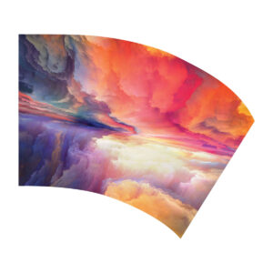 Colorful Smoke Rainbow Swing Flag