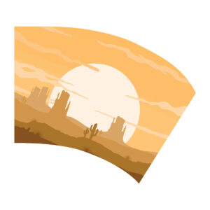 Desert Sunrise Rainbow Swing Flag