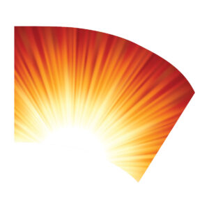 Orange Sunburst Rainbow Swing Flag