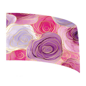 Pink & Purple Watercolor Flowers Standard Flag