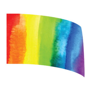 Rainbow Watercolor Standard Flag