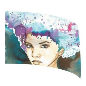 Watercolor Woman Standard Flag