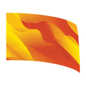 Orange & Yellow Abstract Waves Standard Flag