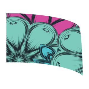 Pop Art Flower Blue Standard Flag