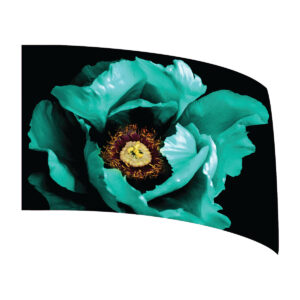 Teal Flower Standard Flag