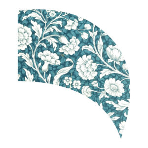 Blue & White Flowers Teardrop Swing Flag