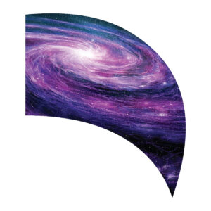 Purple Galaxy Teardrop Swing Flag