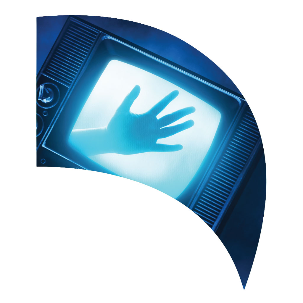 Horror TV Teardrop Swing Flag