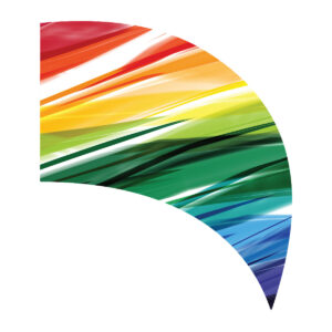 Rainbow Waves Teardrop Swing Flag