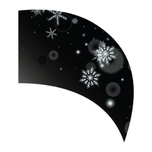 Winter Wonderland Collection - Nighttime Light Snow Teardrop Flag