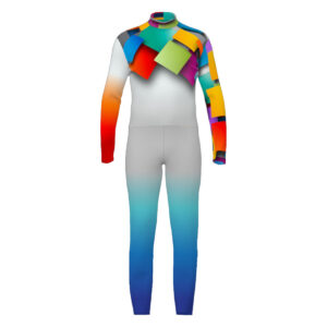 Colorful Squares Themed Full Elevate Top and Bibbers Set (ELVU_08)