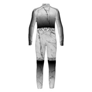 Cracked Stone, Marble Themed Full Elevate Top and Bibbers Set (ELVU_10)