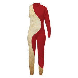 Vintage Map Red Unitard
