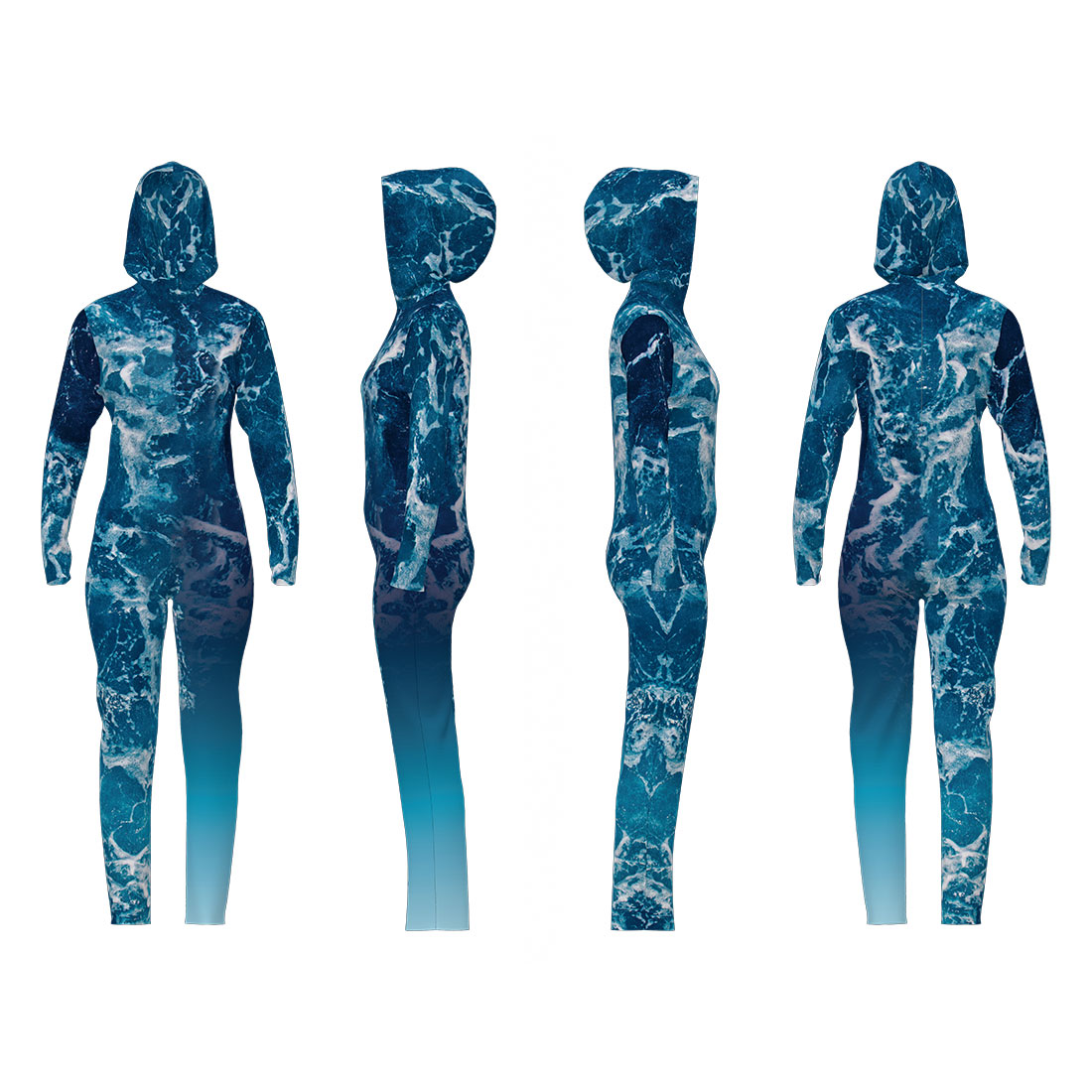 Oceans Hooded Unitard - Image 3