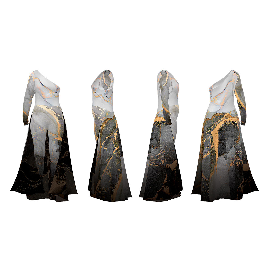 Gold Marble Unitard - Image 2